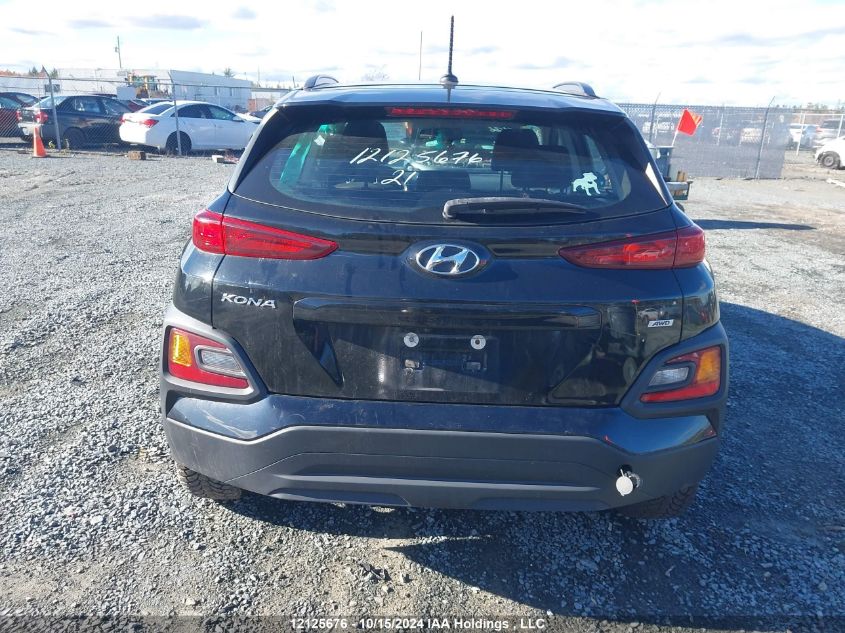 2021 Hyundai Kona Sel VIN: KM8K2CAA9MU619007 Lot: 12125676