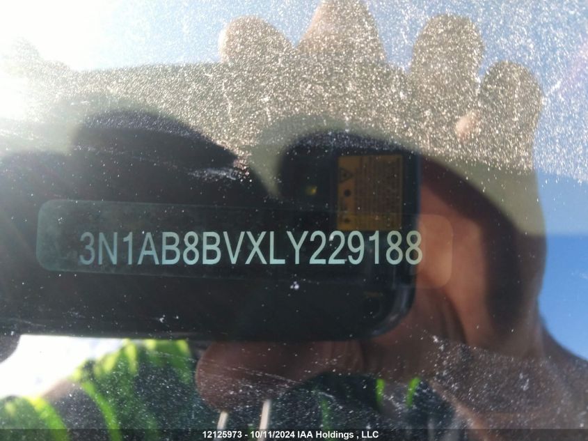 2020 Nissan Sentra VIN: 3N1AB8BVXLY229188 Lot: 12125973