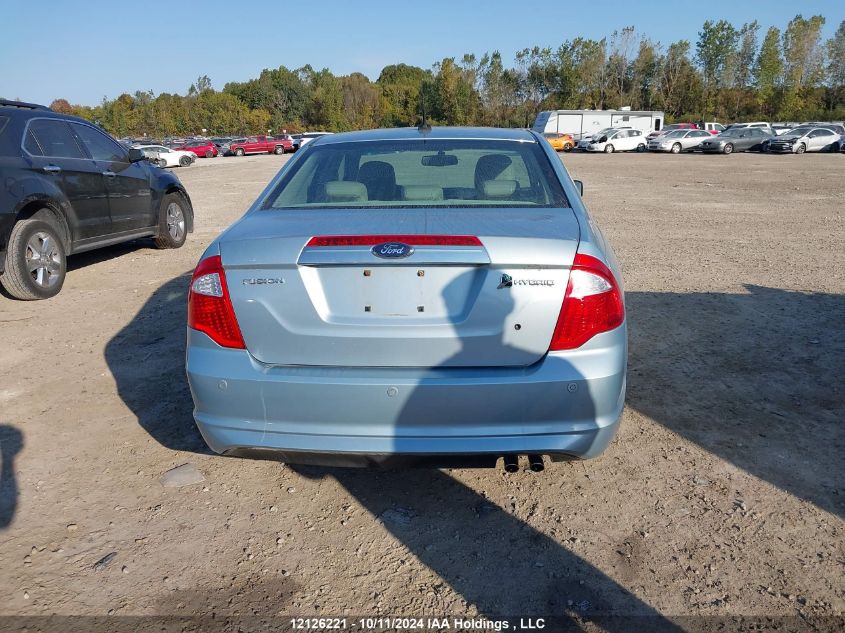 2010 Ford Fusion Hybrid VIN: 3FADP0L37AR186713 Lot: 12126221