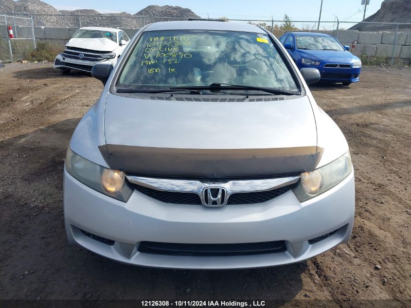 2009 Honda Civic Dx-G VIN: 2HGFA16479H100890 Lot: 12126308