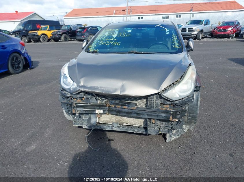 2014 Hyundai Elantra Gls VIN: 5NPDH4AE0EH503436 Lot: 12126382