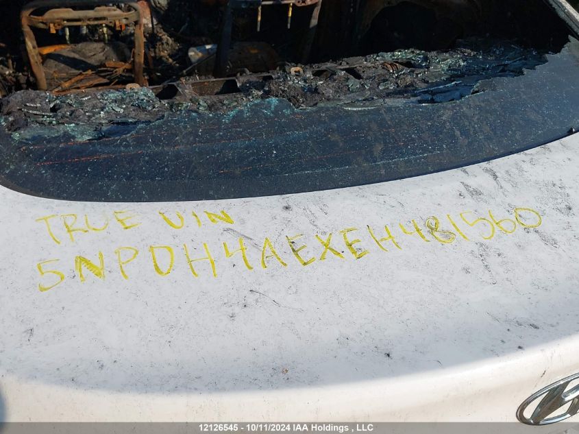 2014 Hyundai Elantra Gl VIN: 5NPDH4AEXEH481560 Lot: 12126545