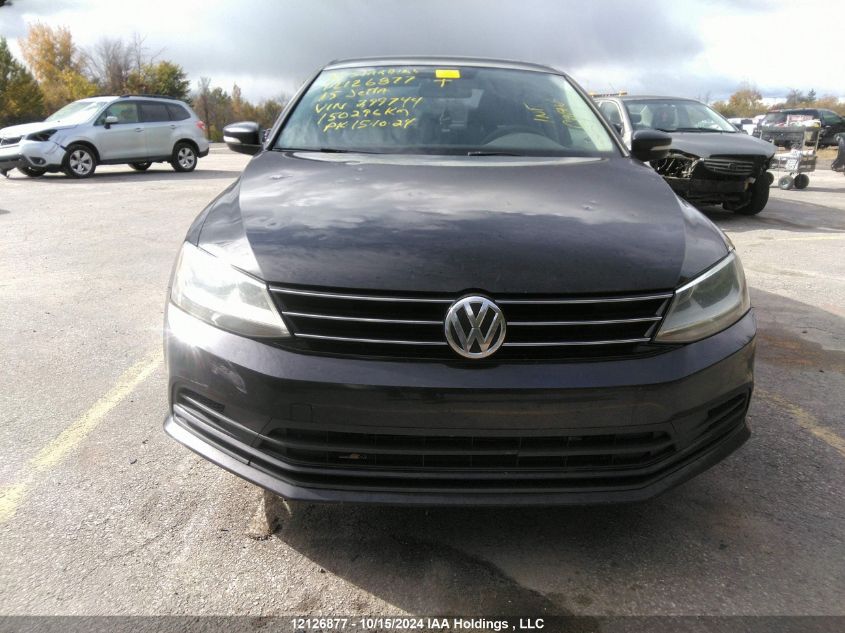 2015 Volkswagen Jetta S VIN: 3VW1K7AJ3FM299744 Lot: 12126877