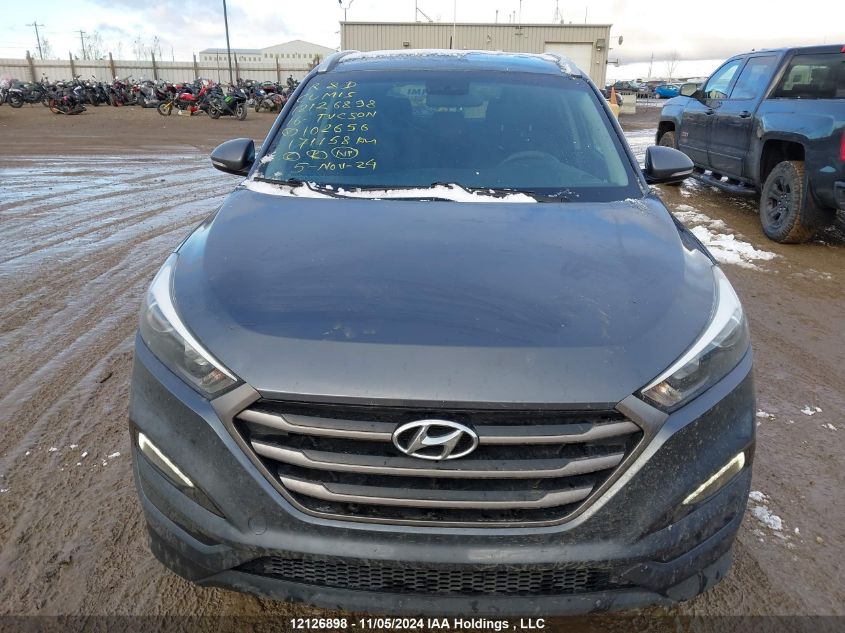 2016 Hyundai Tucson Premium VIN: KM8J3CA44GU102656 Lot: 12126898