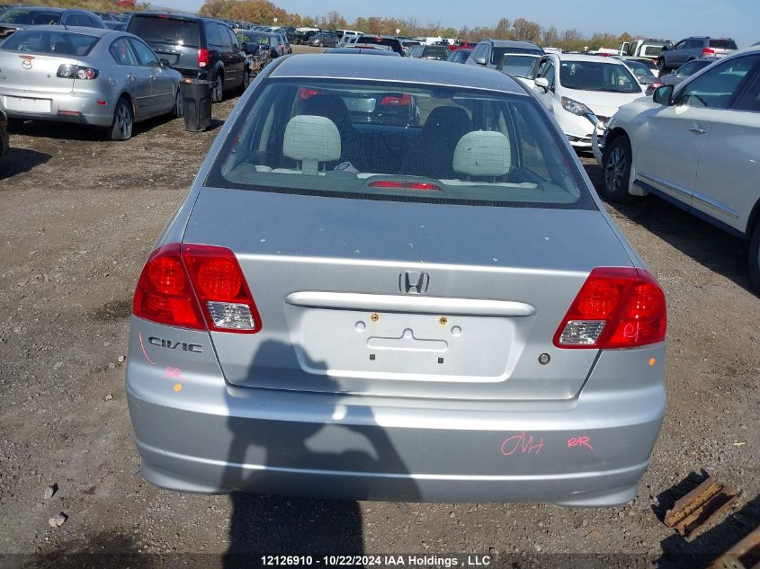 2004 Honda Civic Sdn VIN: 2HGES16684H939708 Lot: 12126910