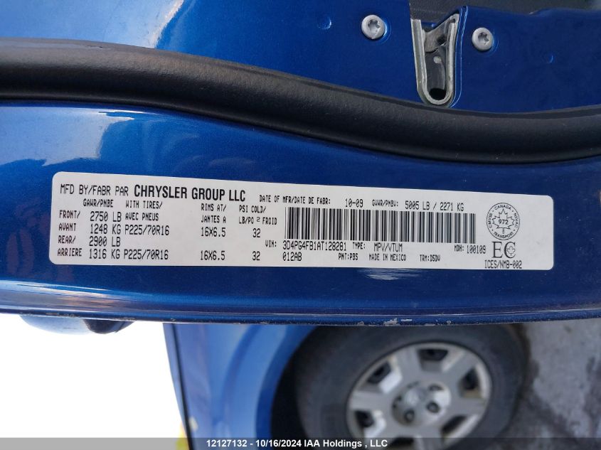 2010 Dodge Journey Se VIN: 3D4PG4FB1AT128281 Lot: 12127132