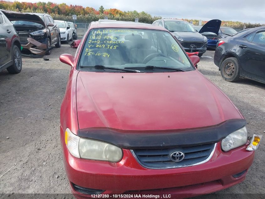 2002 Toyota Corolla Ce/Le/S VIN: 2T1BR12E22C869365 Lot: 12127280