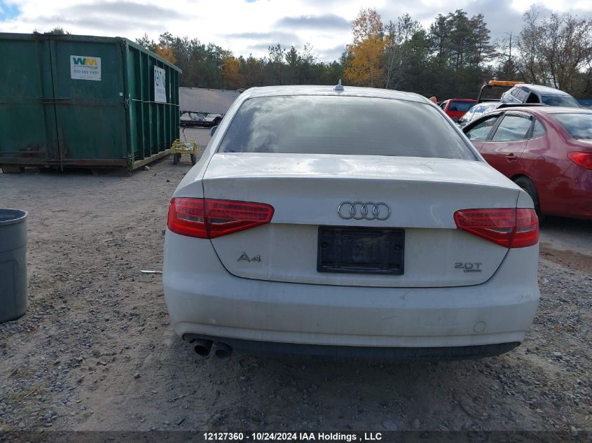 2013 Audi A4 VIN: WAUFFCFL4DN044374 Lot: 12127360