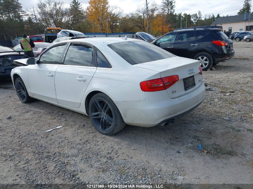 2013 Audi A4 VIN: WAUFFCFL4DN044374 Lot: 12127360