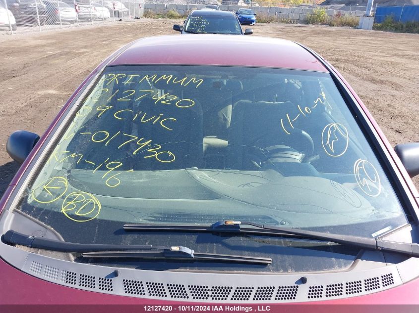 2009 Honda Civic Sdn VIN: 2HGFA16299H017430 Lot: 12127420