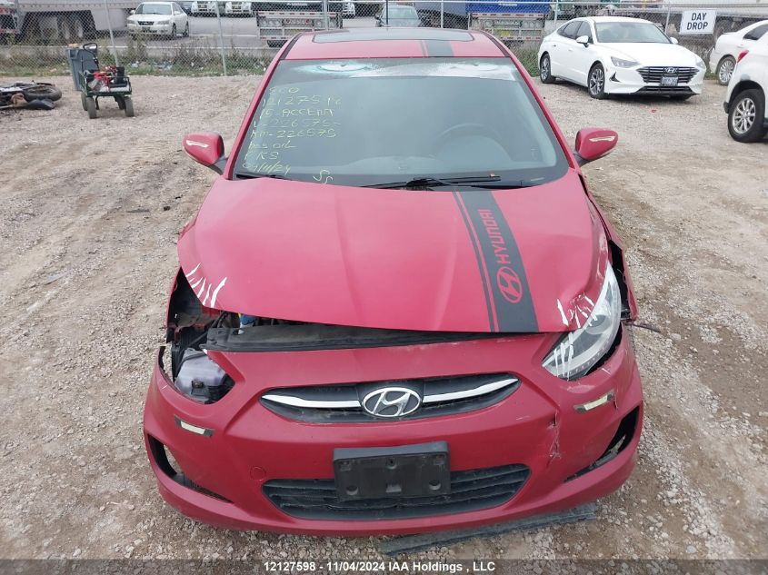 2015 Hyundai Accent Gls VIN: KMHCU5AE9FU226575 Lot: 12127598