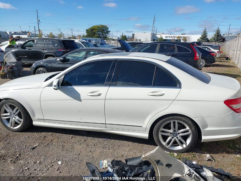2011 Mercedes-Benz C-Class VIN: WDDGF8BB4BA482095 Lot: 12127888