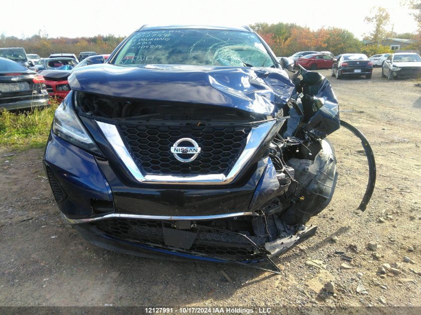 2019 Nissan Murano S/Sl/Sv/Platinum VIN: 5N1AZ2MS9KN109849 Lot: 12127991