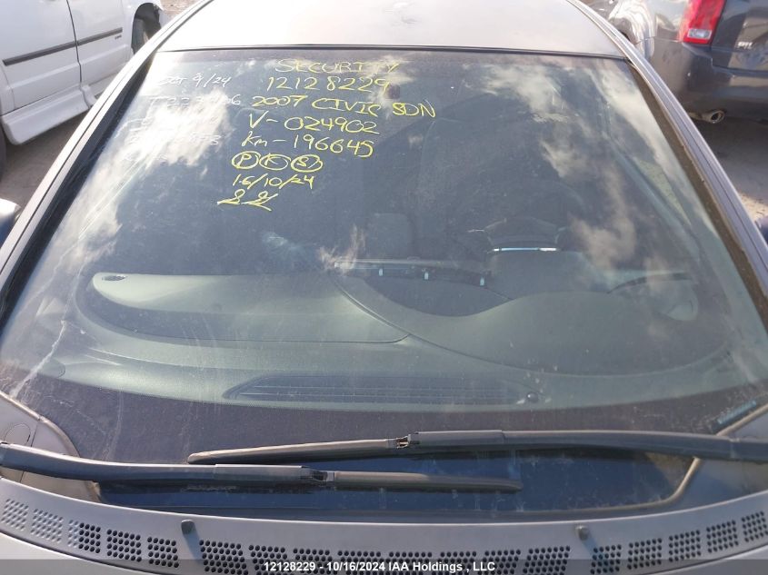 2007 Honda Civic Sdn VIN: 2HGFA16377H024902 Lot: 12128229