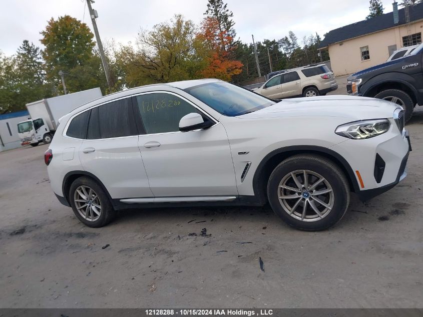 2022 BMW X3 VIN: 5UX63DP03N9K59338 Lot: 12128288