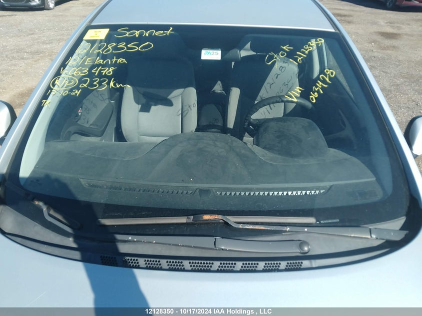 2012 Hyundai Elantra Gl VIN: 5NPDH4AEXCH063478 Lot: 12128350