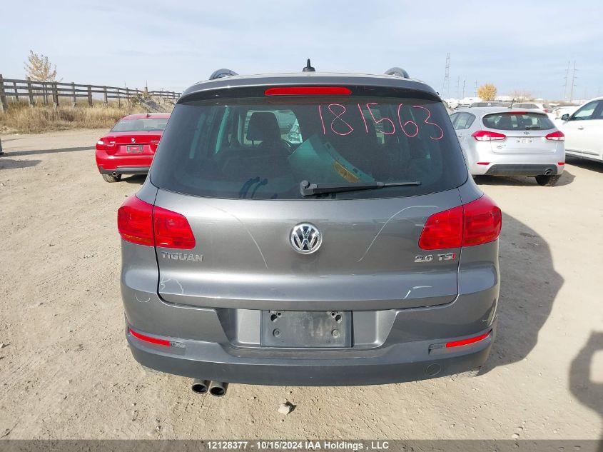 2016 Volkswagen Tiguan VIN: WVGKV7AX5GW537013 Lot: 12128377