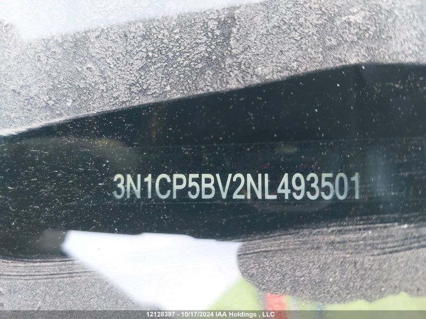2022 Nissan Kicks VIN: 3N1CP5BV2NL493501 Lot: 12128397