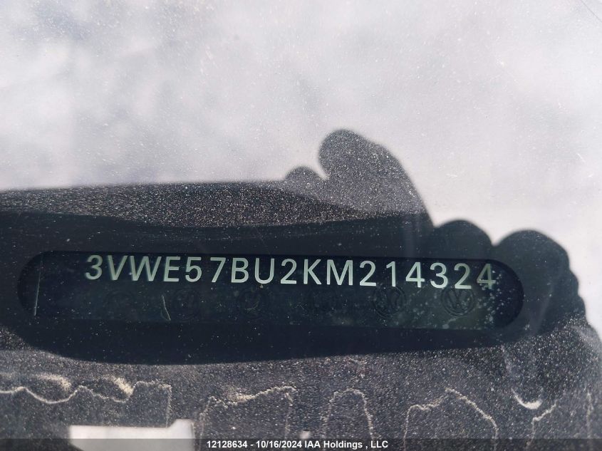 2019 Volkswagen Jetta VIN: 3VWE57BU2KM214324 Lot: 12128634