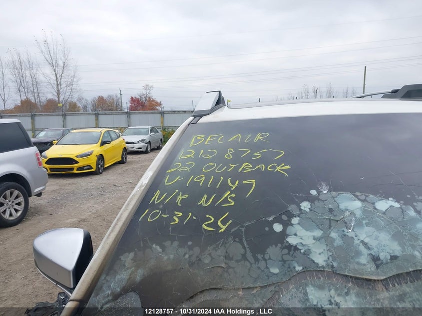 2022 Subaru Legacy Outback VIN: 4S4BTDPC9N3191149 Lot: 12128757