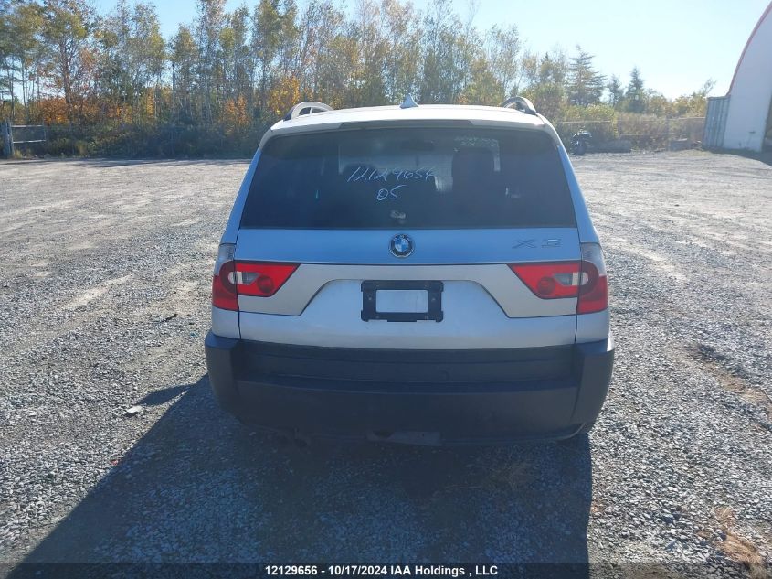 2005 BMW X3 VIN: WBXPA73485WA78104 Lot: 12129656