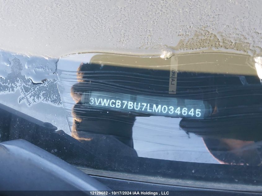 2020 Volkswagen Jetta VIN: 3VWCB7BU7LM034645 Lot: 12129682