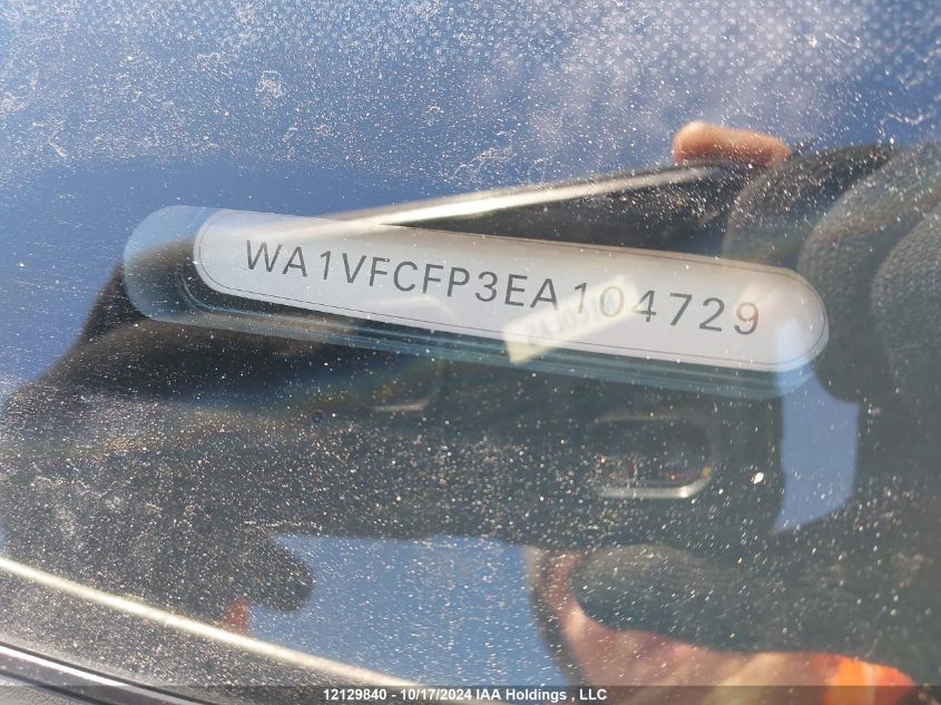 2014 Audi Q5 VIN: WA1VFCFP3EA104729 Lot: 12129840