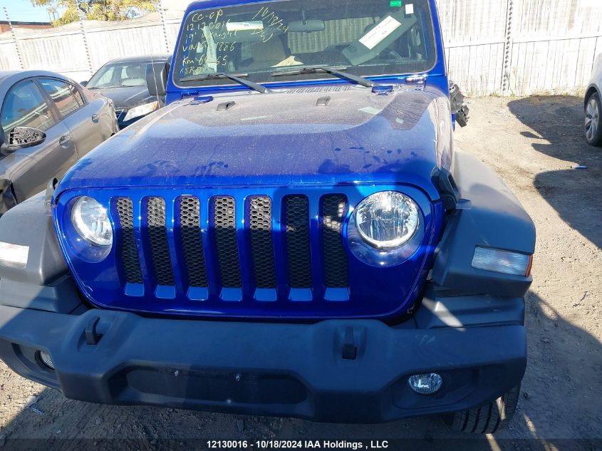 2019 Jeep Wrangler Sport VIN: 1C4GJXAG4KW621886 Lot: 12130016