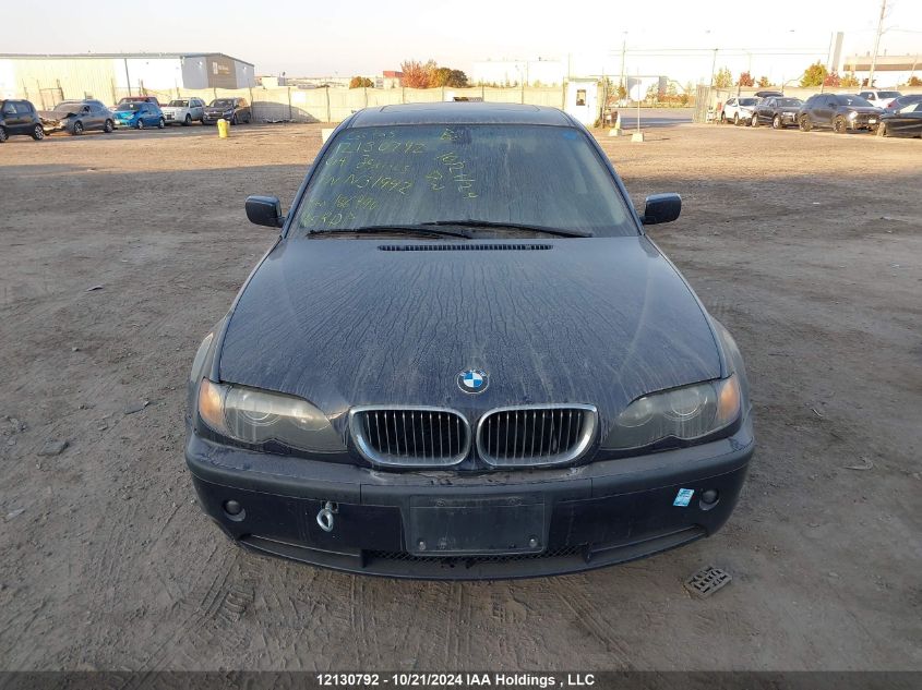 2004 BMW 330Xi VIN: WBAEW53464PN31942 Lot: 12130792