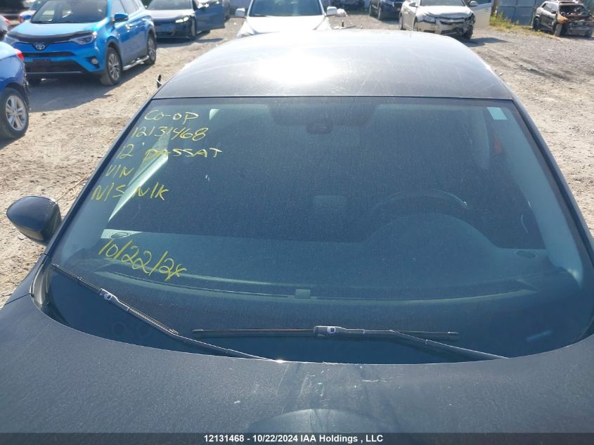 2012 Volkswagen Passat VIN: 1VWAH7A32CC098205 Lot: 12131468