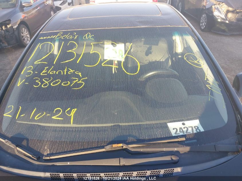 2013 Hyundai Elantra VIN: 5NPDH4AE4DH380075 Lot: 12131526