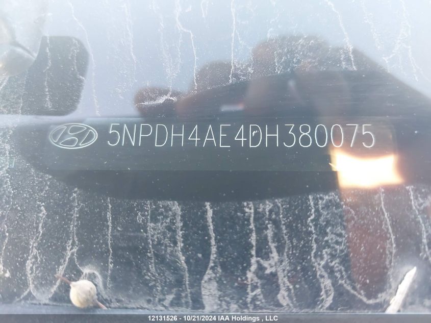 2013 Hyundai Elantra VIN: 5NPDH4AE4DH380075 Lot: 12131526