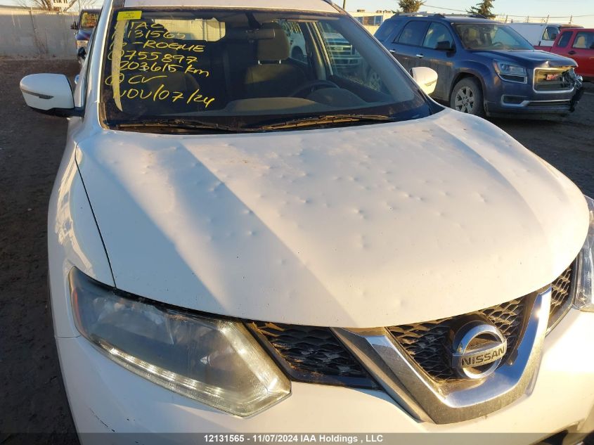 2016 Nissan Rogue VIN: 5N1AT2MV8GC755897 Lot: 12131565