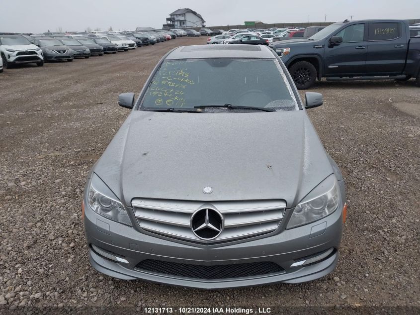 2011 Mercedes-Benz C-Class VIN: WDDGF8BB7BF595736 Lot: 12131713