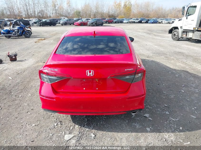 2022 Honda Civic VIN: 2HGFE2F59NH124184 Lot: 12131832