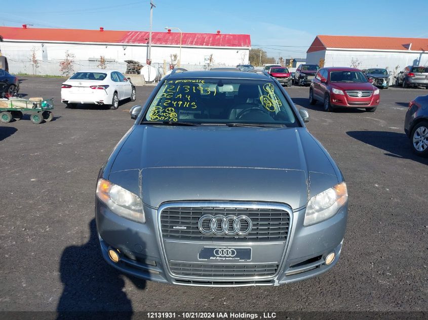 2006 Audi A4 2.0T Avant Quattro VIN: WAUKF78EX6A249115 Lot: 12131931