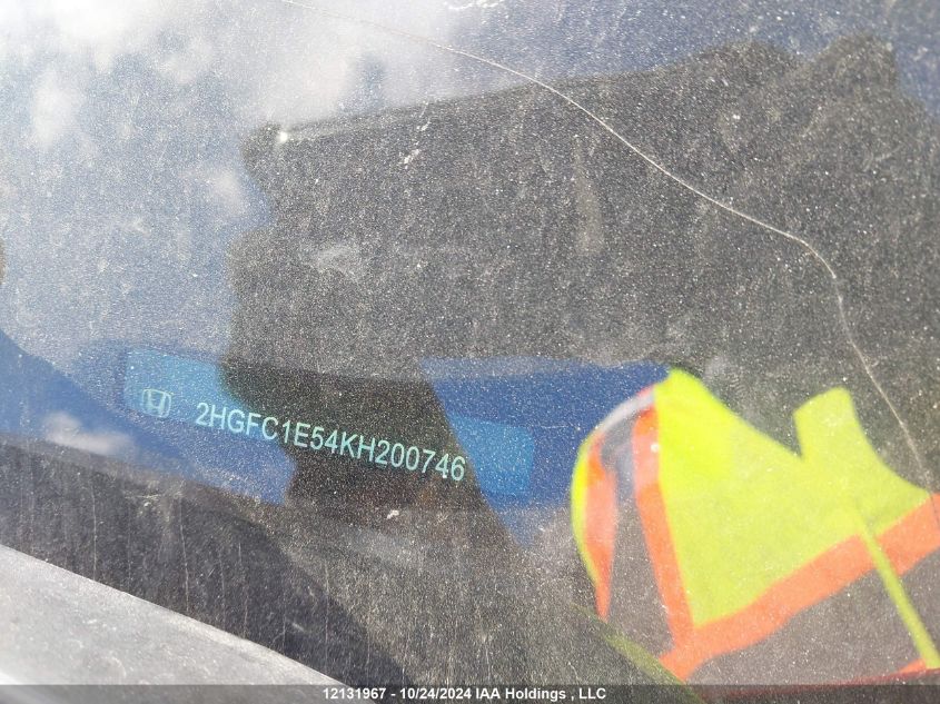 2019 Honda Civic Sedan VIN: 2HGFC1E54KH200746 Lot: 12131967