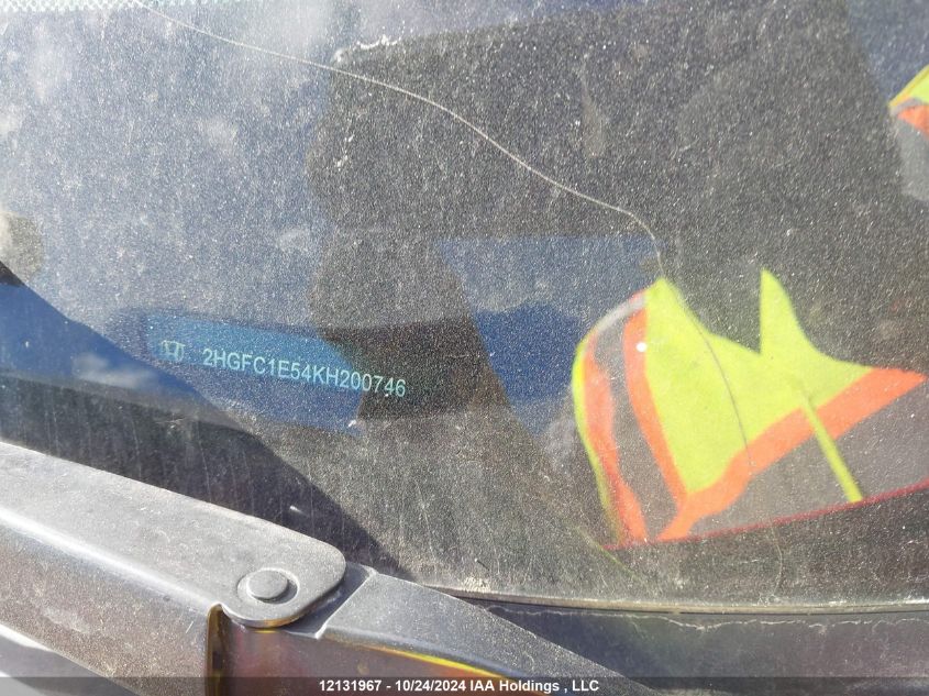 2019 Honda Civic Sedan VIN: 2HGFC1E54KH200746 Lot: 12131967