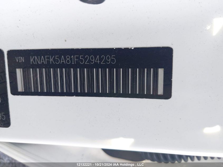 2015 Kia Forte 5-Door VIN: KNAFK5A81F5294295 Lot: 12132221