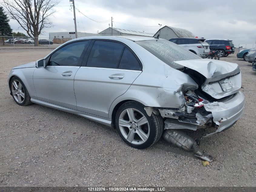 2011 Mercedes-Benz C-Class VIN: WDDGF8BB9BA490256 Lot: 12132376