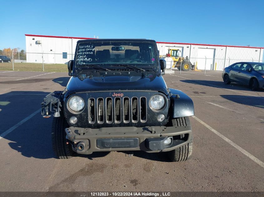 2016 Jeep Wrangler Sahara VIN: 1C4AJWBG2GL297148 Lot: 12132823