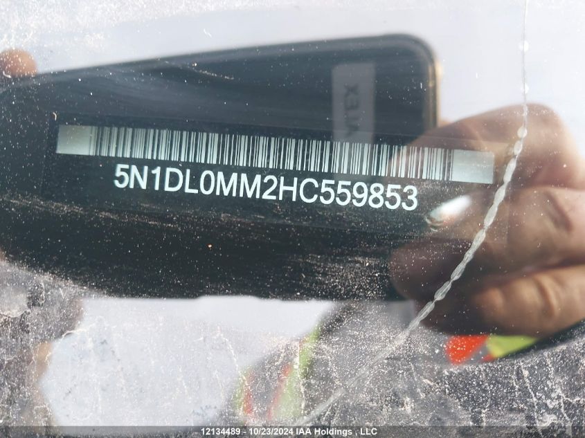 2017 Infiniti Qx60 VIN: 5N1DL0MM2HC559853 Lot: 12134489