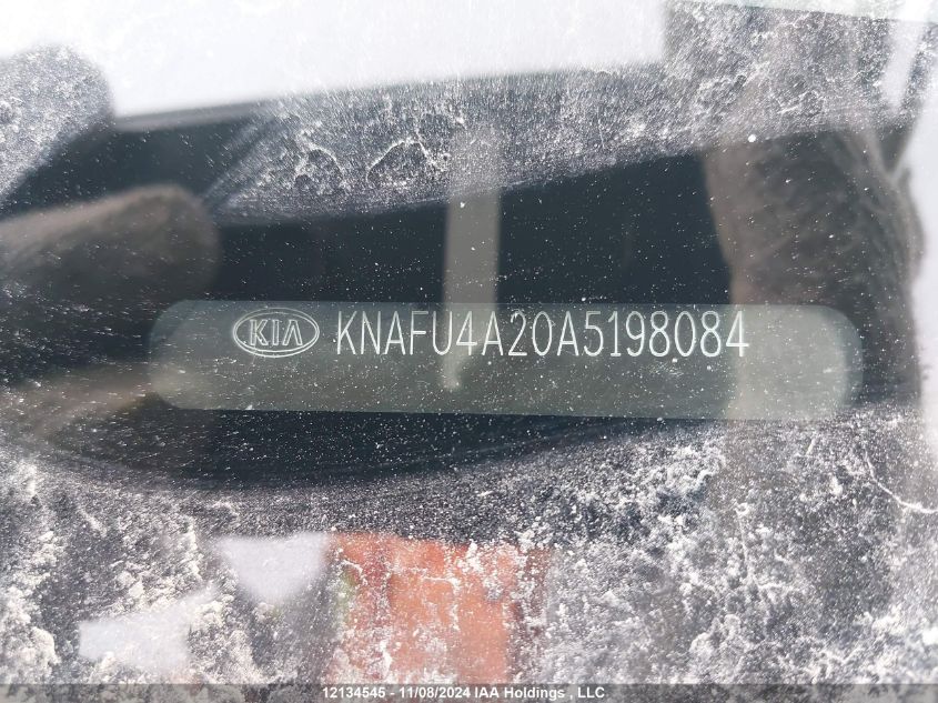 2010 Kia Forte VIN: KNAFU4A20A5198084 Lot: 12134545