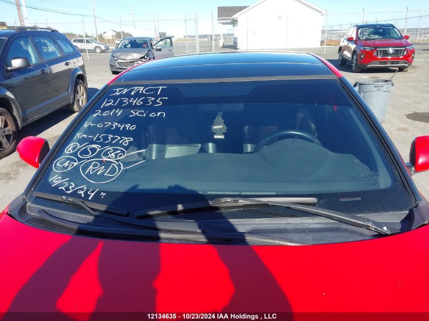 2014 Scion Tc VIN: JTKJF5C70E3073490 Lot: 12134635