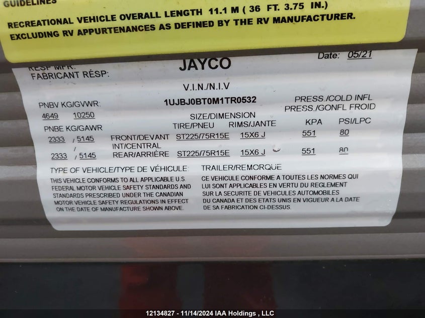 2021 OTHER JAYCO JAYCO TRAILER N/A