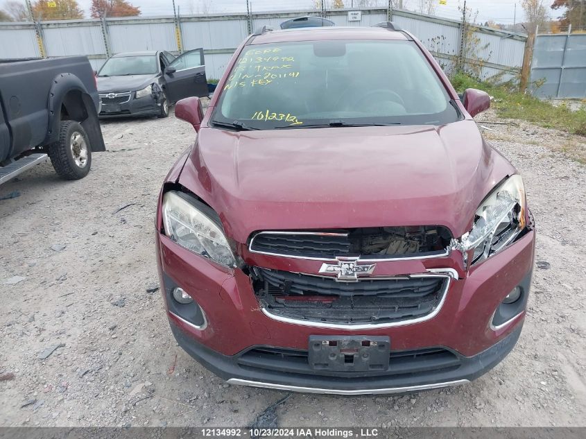 2013 Chevrolet Trax VIN: 3GNCJSSB7DL201141 Lot: 12134992
