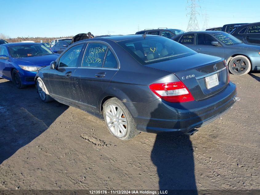 2011 Mercedes-Benz C-Class VIN: WDDGF8FBXBA512775 Lot: 12135176