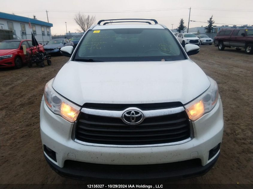 2015 Toyota Highlander Xle VIN: 5TDJKRFH5FS217663 Lot: 12135327