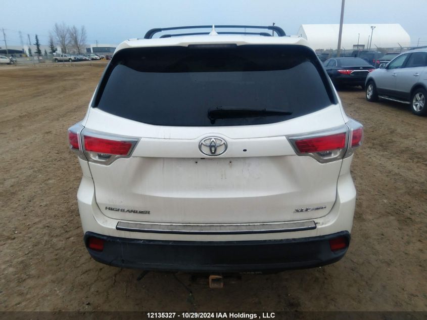 2015 Toyota Highlander Xle VIN: 5TDJKRFH5FS217663 Lot: 12135327