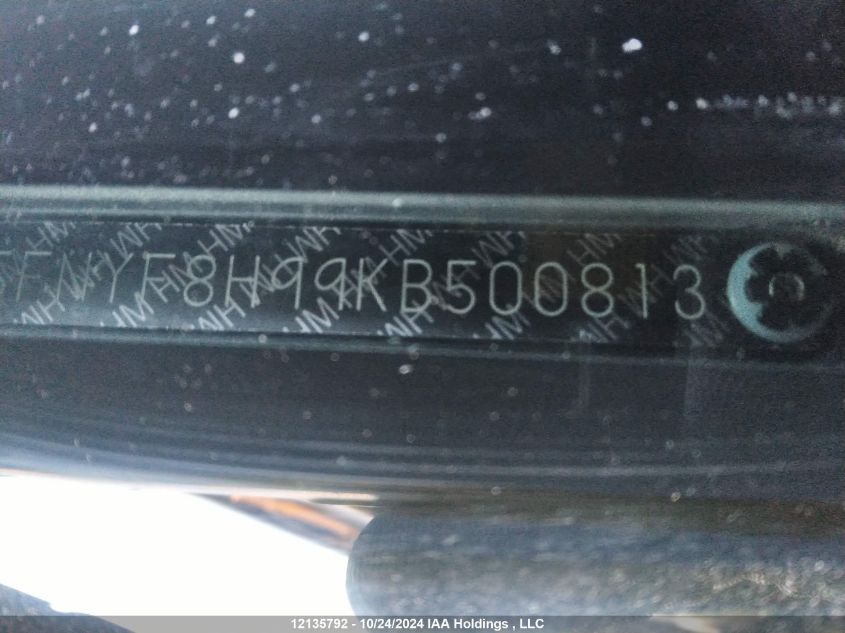 2019 Honda Passport VIN: 5FNYF8H99KB500813 Lot: 12135792